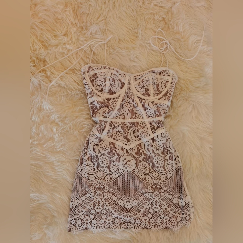 FOR LOVE & LEMONS TATI LACE CORSET DRESS 🤍 - Picture 2 of 13